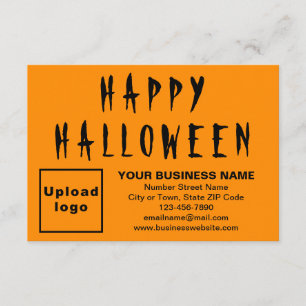 Zakelijke Halloween Kleine Oranje Kleur Vlakke Kaa