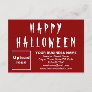 Zakelijke Halloween Kleine Rode Platte Kaart