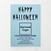 Zakelijke Halloween Lichtblauwe Trifold Kaart (Cover)