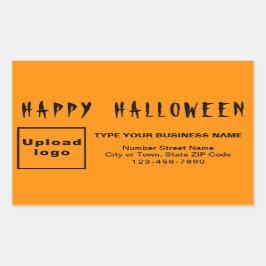 Zakelijke Halloween Oranje Rectangle Sticker