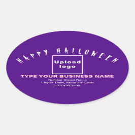 Zakelijke Halloween Paarse ovale Sticker