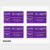 Zakelijke Halloween Paarse Rechthoek Sticker (Vel)