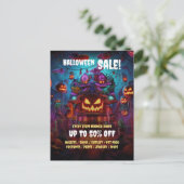Zakelijke Halloween Party Sale Briefkaart Flyers (Staand voorkant)