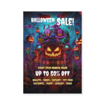 Zakelijke Halloween Party Sale Mini Flyer Kaarten