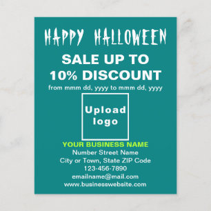 Zakelijke Halloween Sale op Blauwgroen Green Flyer
