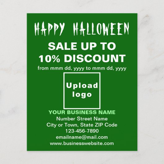 Zakelijke Halloween Sale op Green Flyer (Voorkant)
