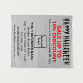 Zakelijke Halloween Sale op Grijs Tapestry Wandkleed (Voorkant (horizontaal))