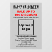 Zakelijke Halloween Sale op Grijs Venster Cling Raamsticker (Vel)