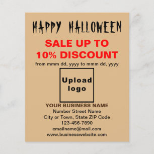 Zakelijke Halloween Sale op Lichtbruine Flyer