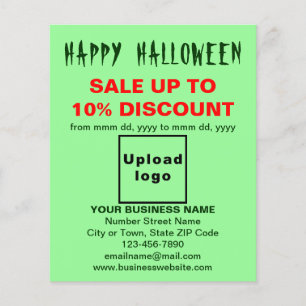 Zakelijke Halloween Sale op Light Green Flyer