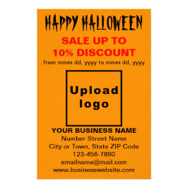 Zakelijke Halloween Sale op Oranje kleur Foto Afdruk