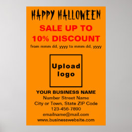 Zakelijke Halloween Sale op Oranje kleur Poster