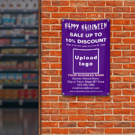 Zakelijke Halloween Sale op paarse banner