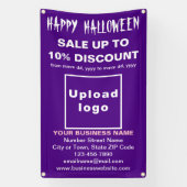 Zakelijke Halloween Sale op paarse banner (Verticaal)