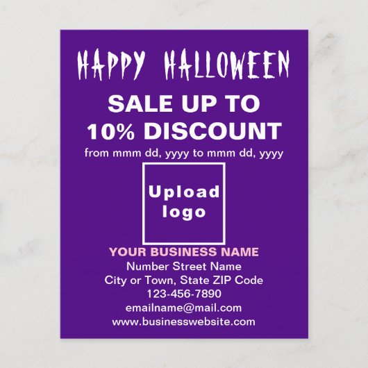 Zakelijke Halloween Sale op Paarse Flyer (Voorkant)
