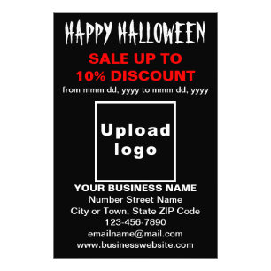Zakelijke Halloween Sale op zwart fotopapier Foto Afdruk