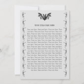 Zakelijke Halloween Uitnodiging met Skeletons & Ba (Achterkant)