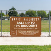 Zakelijke Halloween Verkoop op Bruine Rechthoek Ba Spandoek (Insitu)