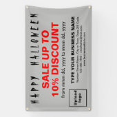 Zakelijke Halloween Verkoop op Grijze Rechthoek Ba Spandoek (Verticaal)