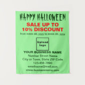 Zakelijke Halloween Verkoop op Licht Groen Tapestr Wandkleed (Voorkant)