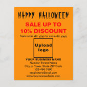 Zakelijke Halloween Verkoop op Oranje Kleur Flyer (Voorkant)