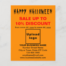 Zakelijke Halloween Verkoop op Oranje Kleur Flyer