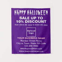 Zakelijke Halloween Verkoop op Paarse Tapestry Wandkleed