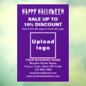 Zakelijke Halloween Verkoop op Paarse Venster Clin Raamsticker (Vel 3)