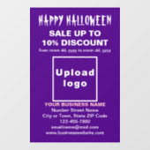 Zakelijke Halloween Verkoop op Paarse Venster Clin Raamsticker (Vel)