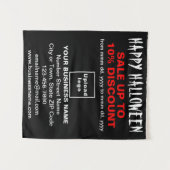 Zakelijke Halloween Verkoop op Zwart Tapestry Wandkleed (Voorkant (horizontaal))