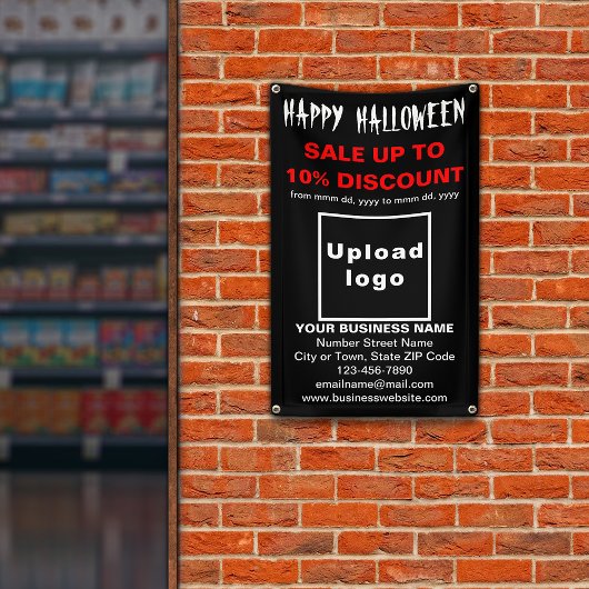 Zakelijke Halloween Verkoop op Zwarte Banner