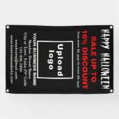 Zakelijke Halloween Verkoop op Zwarte Banner (Horizontaal)