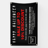 Zakelijke Halloween Verkoop op Zwarte Rechthoek Ba Spandoek (Verticaal)