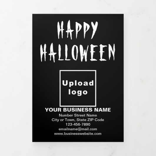Zakelijke Halloween Zwart Trifold Kaart (Cover)