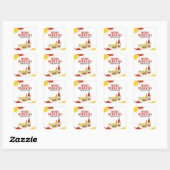 Zakelijke Hamburger Hot Dog Custom Vierkante Sticker (Vel)