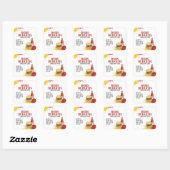 Zakelijke Hamburger Hot Dog Custom Vierkante Sticker (Vel)