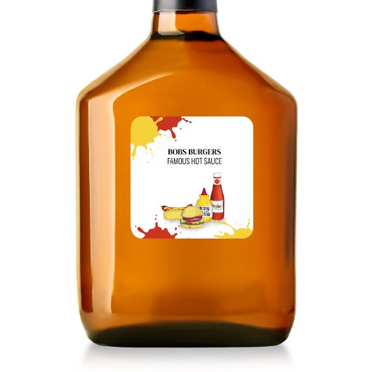 Zakelijke Hamburger Hot Dog Custom Vierkante Sticker