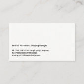 Zakelijke handdruk | Verzendcontainersite Visitekaartje (Achterkant)