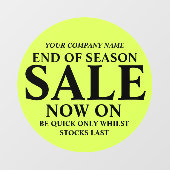 Zakelijke handtekening groene winkelwinkel raamsticker (Vel)