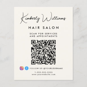 Zakelijke handtekening script QR-code promotie Flyer