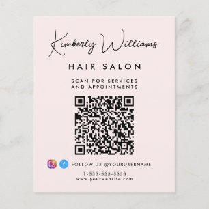 Zakelijke handtekening script QR-code promotionele Flyer