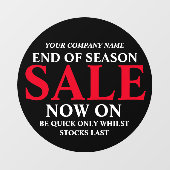 Zakelijke handtekening zwarte rode cirkel in detai raamsticker (Vel)