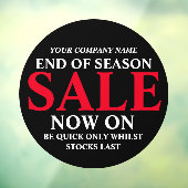 Zakelijke handtekening zwarte rode cirkel in detai raamsticker (Vel 3)