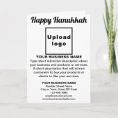 Zakelijke Hanukka Witte Gevouwen Wenskaart Feestdagen Kaart (Voorkant)
