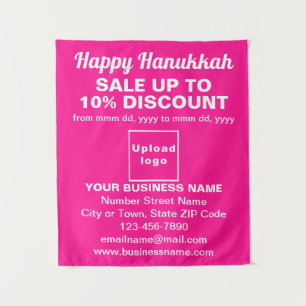 Zakelijke Hanukkah-uitverkoop op Roze Wandtapijt Wandkleed