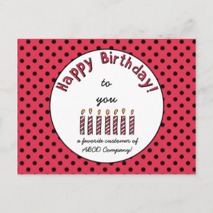 Zakelijke Happy Birthday Coupon Red Briefkaart