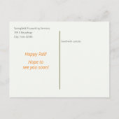 Zakelijke herfst pompoen adreswijziging aankondigingskaart (Achterkant)