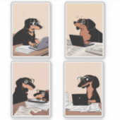 Zakelijke honden aan het werk sticker (Voorkant)