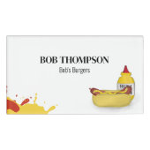 Zakelijke hotdog Eenvoudige werknemer Naambadge (Voorkant)