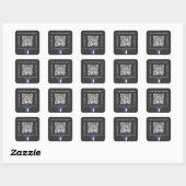 Zakelijke houtskool grijze qr code Facebook Vierkante Sticker (Vel)